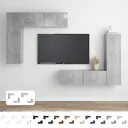 TV Cabinet Set 4 Piece Engineered Wood TV Stand Multi Colours/Sizes vidaXL