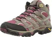 Merrell Women's Moab 2 Mid Waterproof Hiking Boot 7 Boulder/Blush