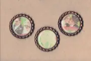 Graphic45 TIME TO CELEBRATE #301 (3PC) Copper BottleCap Accents HANDMADE