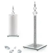 Crystal Paper Towel Holder, Bling Silver Paper Towel Roll Holder, Decorative ...