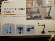 ELECOM Flexible Arm Stand For Web Camera, Go Pro & More, Sturdy Base Black New