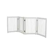 Costway 4-Panel security Fence Folding Puppy Gate White