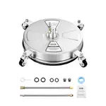 VEVOR 16.5" Pressure Washer Surface Cleaner 4 Wheels Stainless Steel 4000 Max PSI