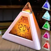 Student Wake Up Digital Alarm Clock LED Thermometer Night Light Kids Bedroom---