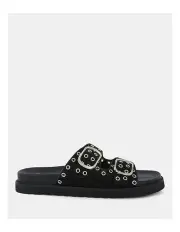 [Novo Shoes] Salmar Slides in Black