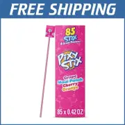 85 Count Pixy Stix Straws - Grape, Maui Punch, Cherry & Orange Fruity Treat