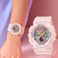 在飛比找momo購物網優惠-【CASIO 卡西歐】BABY-G 粉彩 可愛休閒雙顯手錶(