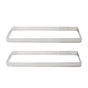 Rectangle Stainless Steel Tartlet Molds French Dessert Mousse Fruit Pie Tart Ring Quiche Cake Mold