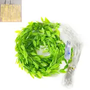 Ivy Fake Willow Vines LED String Light Artificial Leaves Hanging Plant Light for Christmas Garland Decoration -Warm White