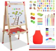 Art Easel for Kid,Double-Sided Kids Art Easel with Magnetic Chalkboard & Whitebo