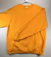 Champion Sweatshirt Large Men's Yellow Pull-Over Long Sleeve Soft Cotton Blend