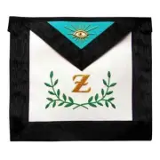 Scottish Rite Apron - Sprig Acacia Embroidery Imitation French Lambskin
