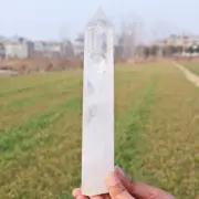 0.73kg Natural Clear Quartz Obelisk Reiki Crystal Wand Tower Point Decor healing