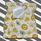 NEW Rainbow Giraffe Lion Bear Cheetah Stars Plush Baby Blanket Toddler Elements