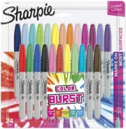 Sharpie Fine Colour Burst Permanent Marker (Pack of 24) | NEW | FREE SHIPPING AU