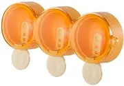 Donut Ice Cream, 3 Cavity Donuts Design Ice Cream Mould Silicone Ice Cream DIY Baking Cake Candy Mould Handmade Baby Food Icemaker(Orange)