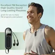Digital LCD Mini Radio FM Radio Portable Pocket Personal Radio with earphones