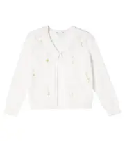[Bonpoint] Bonpoint Esmia embroidered cotton cardigan Y 14 white