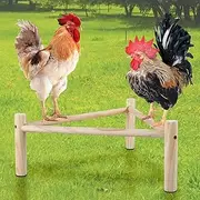 Chicken Perch Strong Wooden Roosting Bar Chicken Coop Accessories Chick Wooden Perch 16.5×6.2 Inch Training Chicken Stand Toy for Bird Parrots Macaw Chicken