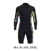 Men 1.5mm Wetsuit Shorty Long Sleeve Jumpsuit Swimwear for Water Sports