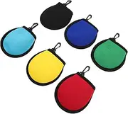 KOMBIUDA 6pcs Portable Golf Ball Cleaner Bag with Hooks Versatile Storage Pouch for Golf Accessories Easy Attachment and Quick Access to Keep Your Balls Clean