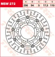 TRW Lucas Brake disc MSW272, floating