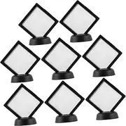 Garneck 1 Set Floating Frame Display Holder for Medallions Coins Jewelry Decorative Storage Rack with Base for Showcasing Collectibles and Memorabilia