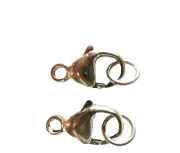 Sterling Silver Lobster Clasp Jump ring And Crimp Beads Qty: 2 Sets