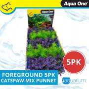 Aqua One Ecoscape Foreground Catspaw Pu/ambulia GN Mix Plastic Plant Punnet - 5pk (28367)