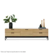 Macy Oak Veneer 1 Door 4 Drawer 170Cm Tv Unit