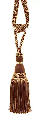 DÉCOPRO Tassel Tieback, Style# TBH8, Color# 08 - Toffee Brown [Set of 4]