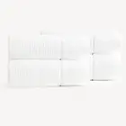 Renee Taylor Cambridge 650 GSM Textured 4 Pack Bath Sheet/Towel Snow