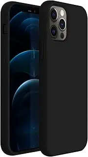 [ZUSLAB] Nano Silicone Case for iPhone 12 Pro 6.1" & iPhone 12 6.1" Shockproof Gel Rubber Bumper Protective Cover - Black