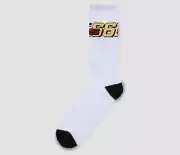 Vans Striped 66 Logo Crew Socks - White / Black - Men's Size: 9.5 - 13 - New !