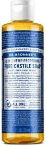 DR. BRONNER'S Pure-Castile Soap Liquid (Hemp 18-in-1) Peppermint 237ml