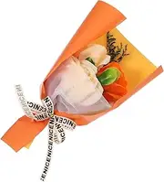 Ipetboom 1 Set Rose Bouquet Box Artificial Rose with Stem Red Carpet Party Decorations Valentines Bouquet Room Decor Garland Hydrangea Wisteria Soap Glitter Rose Bouquet Cloth Orange