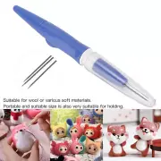 3-Needle Felting Pen Comfortable Feel Felt Poke Needle For Household Stuff Blue