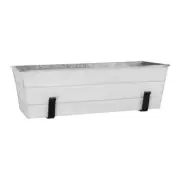 ACHLA Medium Flower Box with Wall Brackets, Cape Cod White - C-20W-WM