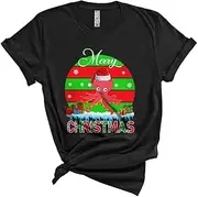 [Generic] Merry Christmas, Cute X-mas Retro Santa Octopus Animal Lover, Matching Pajama Family Group Unisex T-Shirt