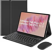 Keyboard Case with Mouse for Lenovo Tab Plus 11.5 inch(2024/2023) and Tab P11 2nd Gen 11.5 inch(2023), Magnetic Detachable Keyboard Case, Wireless Bluetooth Rechargeable, 3 Angle Adjustments