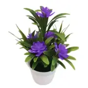 Flower Fake Plants Flowers Artificial Garden Plant Decor IN Pot Vivid Outdoor