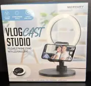 Vlog Cast Studio Foldable Phone Stand With LED Ring Light |FAST SHIPPING|