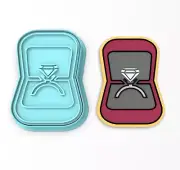 Ring Box Cookie Cutter & Stamp | Engagement Wedding Proposal Bride Diamond