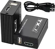 HDMI KVM Extender Require Cat6 Ethernet Network Cable Full-HD 1080P Up to 30M Signal Range for DVR NVR Recorders