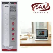 6 Way Outlets Surge Powerboard w/ 2 USB Charging Port Outlet 1M Mobile Phone SAA