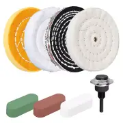 Bench Grinder Aluminium Alloy Brass Polishing Buffing Add-On Kit 4'' Wheels ⌒