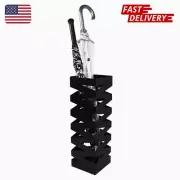 Metal Zig-Zag Umbrella Stand Rack Free Standing Umbrella Holder Bin for Entryway