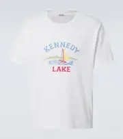 [Bode] Bode Kennedy Lake-print T-shirt AU 90 white