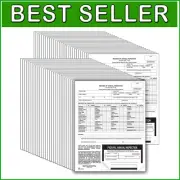 Durable 50-Pack DOT Carbonless Inspection Forms & Permanent Decals - Made in USA