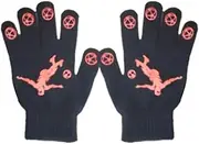 [Generic] Kids Warm Gloves - Kick Ball Pattern Stretchy Mittens | Stretchy Knitted Gloves, Children Knit Mittens For Indoor And Outdoor